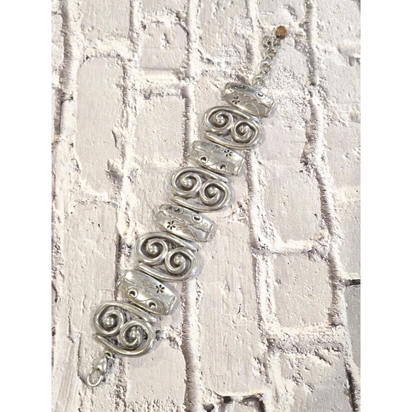 Brighton Jewelry - Brighton Pablo’s Passion Silver Filagree Bracelet, Adjustable, GUC - J1